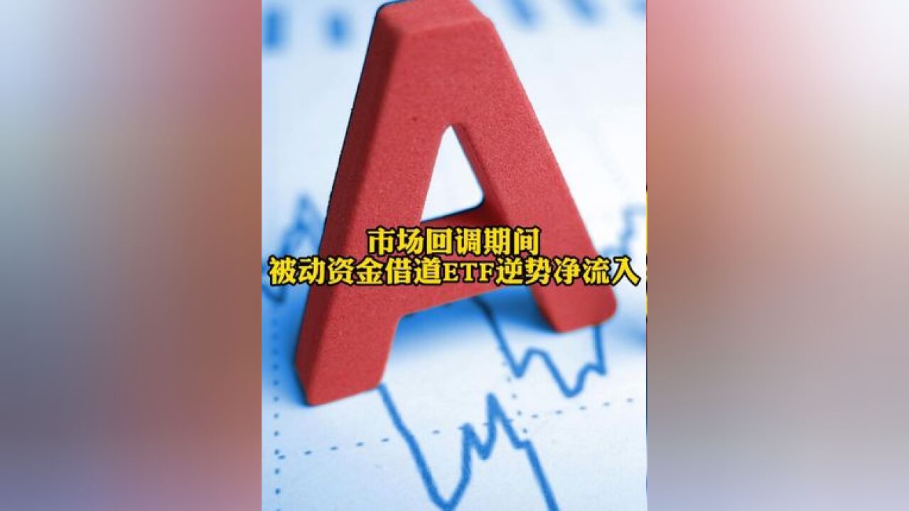 市场回调期间,被动资金借道ETF逆势净流入