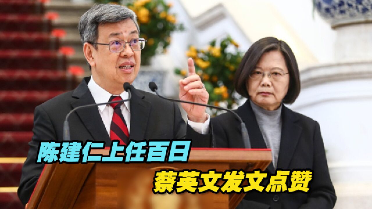 陈建仁上任百日,“神隐大小姐”蔡英文发文点赞,岛内网友怒了