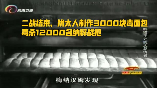 二战结束,犹太人制作3000块毒面包,毒杀12000名纳粹战犯