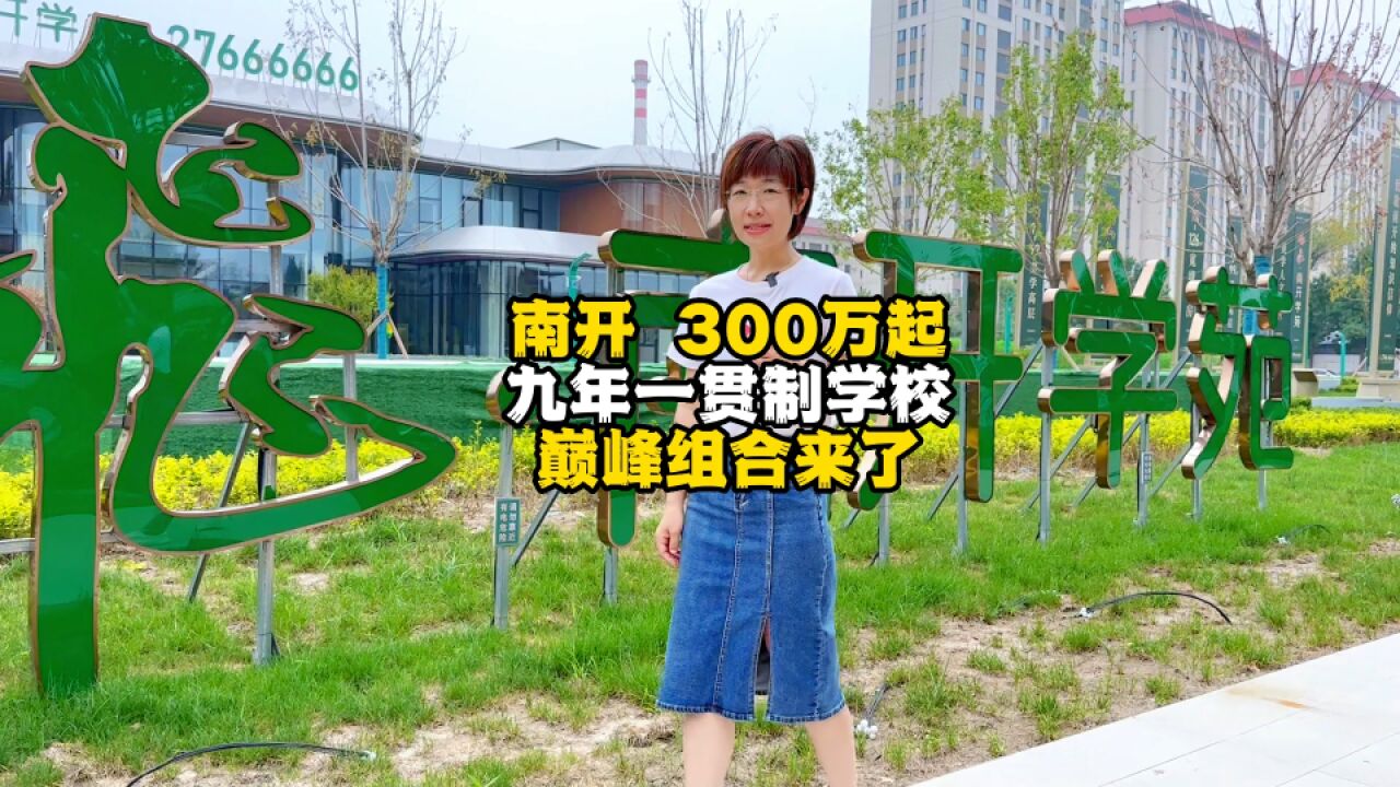 南开300万起,九年一贯制学校,巅峰组合来了!