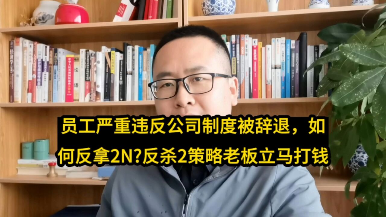 员工严重违反公司制度被辞退,如何反拿2N赔偿?反杀2策略立马来钱