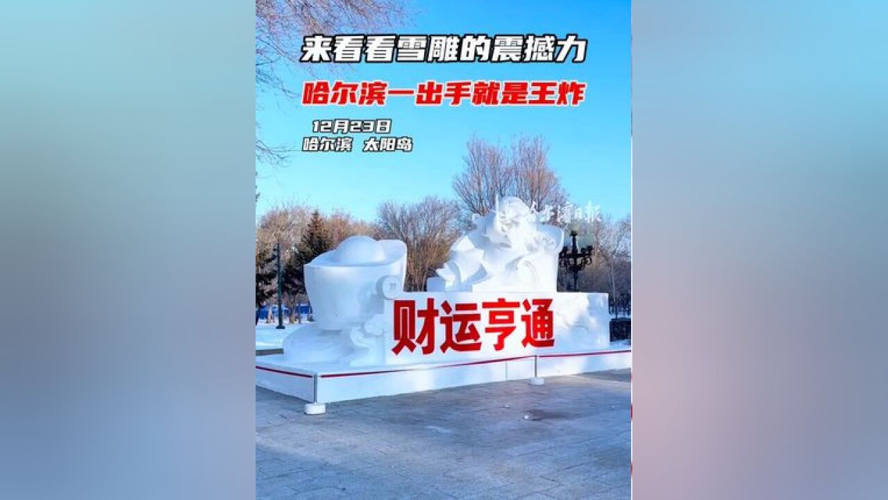 来看看雪雕的震撼力,哈尔滨一出手就是王炸