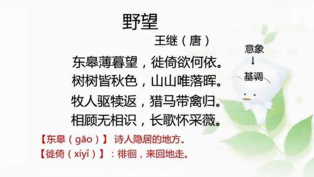 初中语文:古诗词《野望》赏析,重点字词翻译,带你轻松读懂诗词