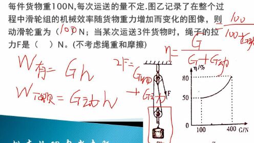 16. 滑轮组及机械效率的求法内江真题2018