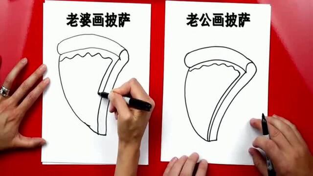 夫妻一起画披萨!你比较喜欢谁画的?