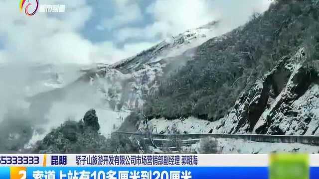 白雪覆盖下的轿子山,风景美如画,赏雪正当时