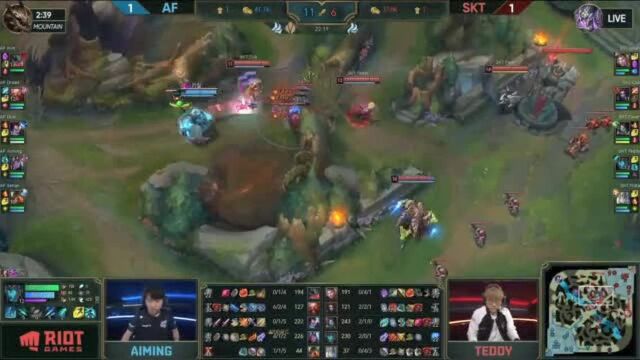 SKT vs AF第三局:AF多核击败SKT!教练泪洒赛场