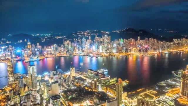 航拍香港今天带大家浏览一下香港夜景