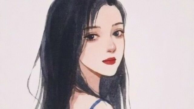 手绘头像气质女 简单可爱