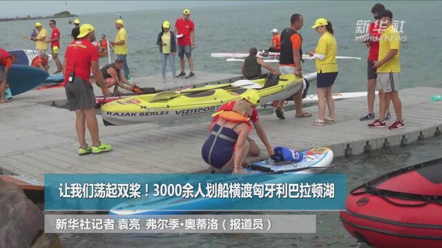 让我们荡起双桨!3000余人划船横渡匈牙利巴拉顿湖