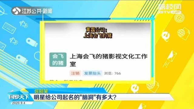 太搞笑!明星给公司取了个名 竟直接冲上热搜