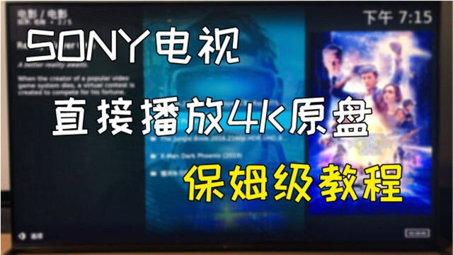 教你如何用SONY电视播放4K UHD原盘, 保姆级教程