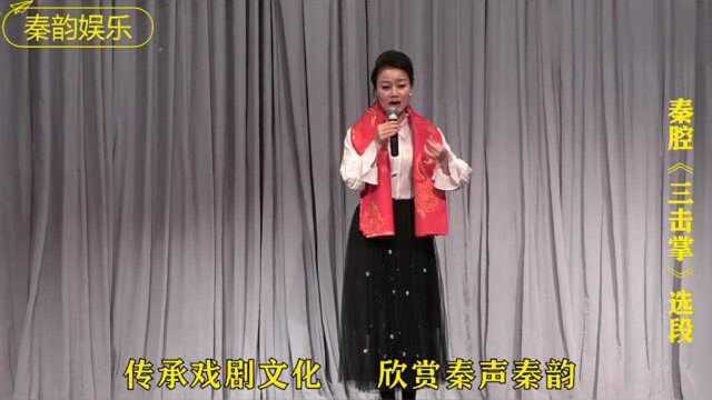 秦腔最高殿堂,易俗社女旦左晨下乡演出《三击掌》选段,百看不厌