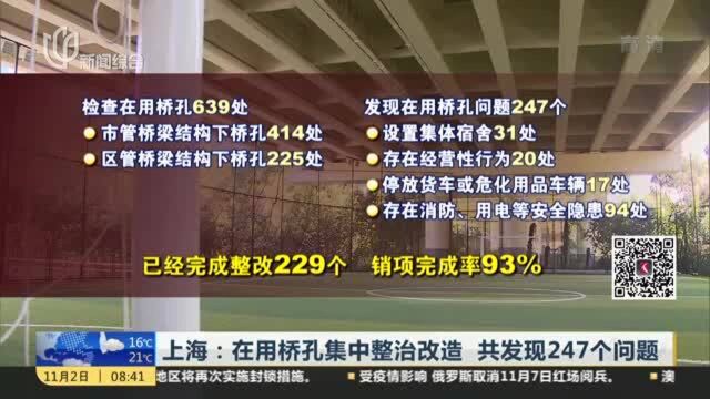 上海:在用桥孔集中整治改造 共发现247个问题