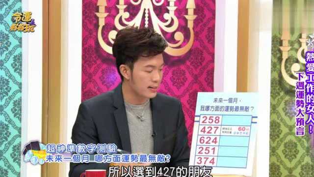 数字测验:未来一个月,哪方面的运势会无敌,来选一组数字