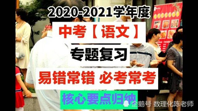 衡水高级教师:2021年中考语文专题复习典型要点公布