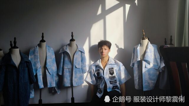 终于可以上身效果了,虽然是男装但我认为这样的衣服不分男女.