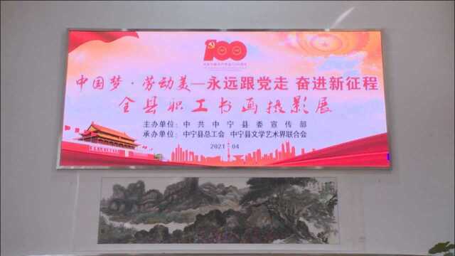 庆祝中国共产党成立100周年 | 中宁县举办庆祝建党100周年职工书画摄影展