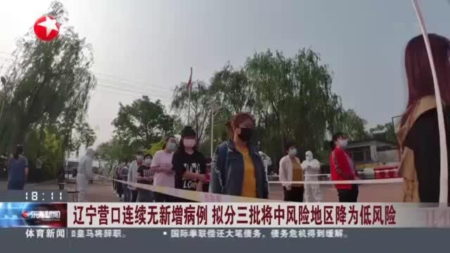 辽宁营口连续无新增病例 拟分三批将中风险地区降为低风险