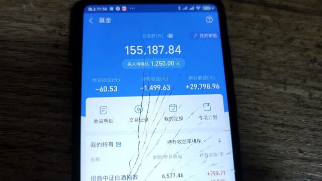 15万多买基金一天亏了60块 下周希望收益能破3w