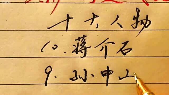 改变近代历史进程的10个人物,袁世凯,李鸿章,你们还知道谁?