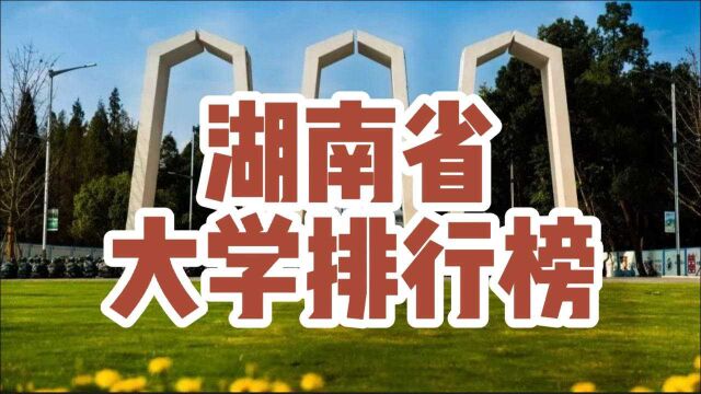 湖南省大学排名,湖大仅第二,第一名是副部级大学