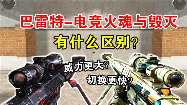 【CF小实验】巴雷特电竞火魂与毁灭有什么区别?