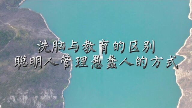 洗脑与教育的区别 聪明人管理愚蠢人的方式 心灵鸡汤 财商思维