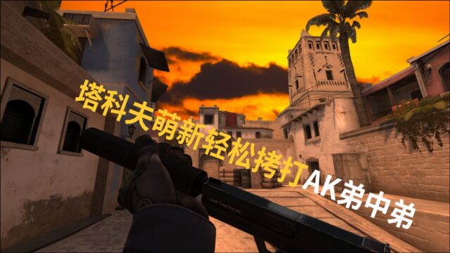 蛇宝CSGO,纯新人轻松拷打AK弟中弟