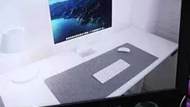 帮粉丝搭建白系简约桌面,说是六一礼物,iMac一体机+升降桌,简简单单,颜值超高 #桌搭