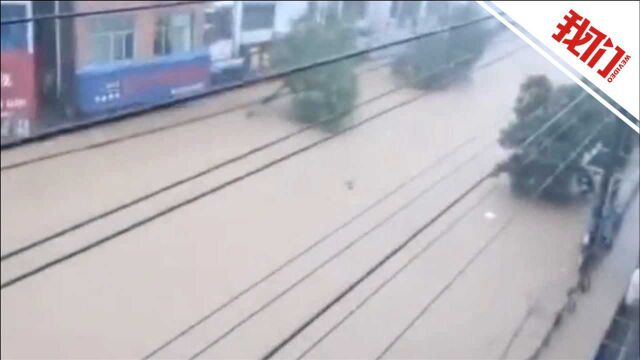 湖北随州暴雨引发洪涝:有乡镇洪水淹没一层楼 电力和通讯信号中断