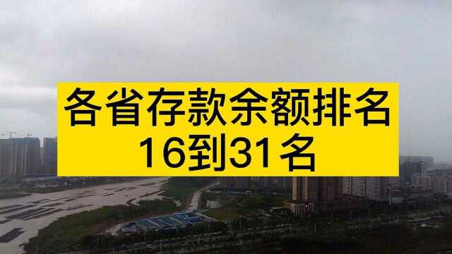 各省存款排名,广西超云南贵州,五个自治区里第一,青海西藏好少