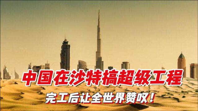 沙特600亿美元招标超级工程,美日都不敢接,中国完工后令世界赞叹