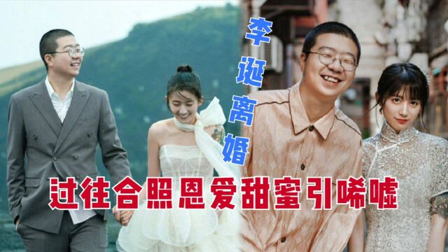 李诞证实与黑尾酱离婚,二人结婚照唯美浪漫,过往合照恩爱甜蜜引唏嘘