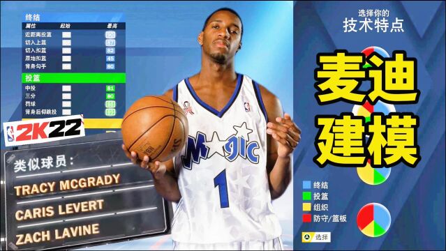 NBA2K22生涯:麦迪建模!得分后卫模板!