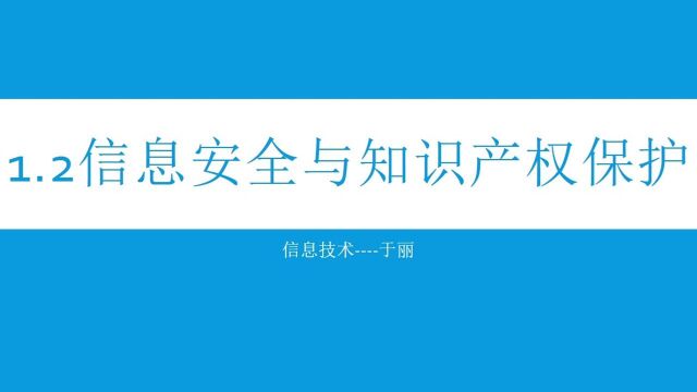 信息安全与知识产权保护