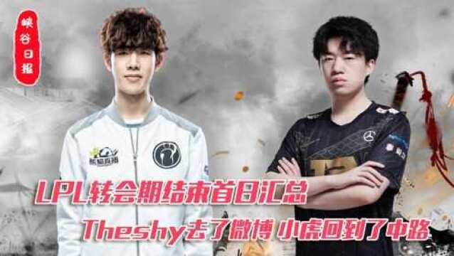 LPL转会期结束首日汇总!Theshy去了微博,小虎回到了中路