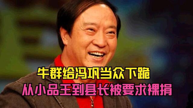 牛群给冯巩下跪请求原谅,从小品王到县长被要求裸捐尝尽网暴