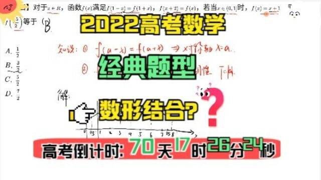 2022高考数学每日一题:经典数形结合您要来试一试嘛?