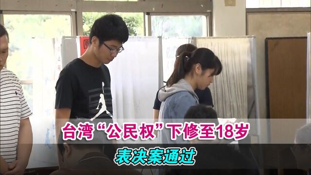 台湾“公民权”下修至18岁表决案通过,或为2024带来变数