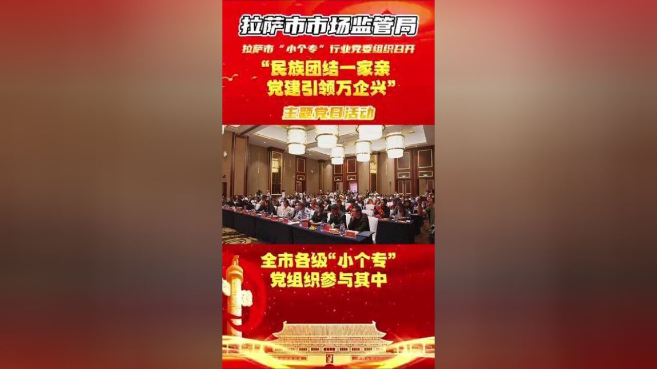 拉萨市“小个专”行业党委组织召开“民族团结一家亲,党建引领万企兴”主题党日活动