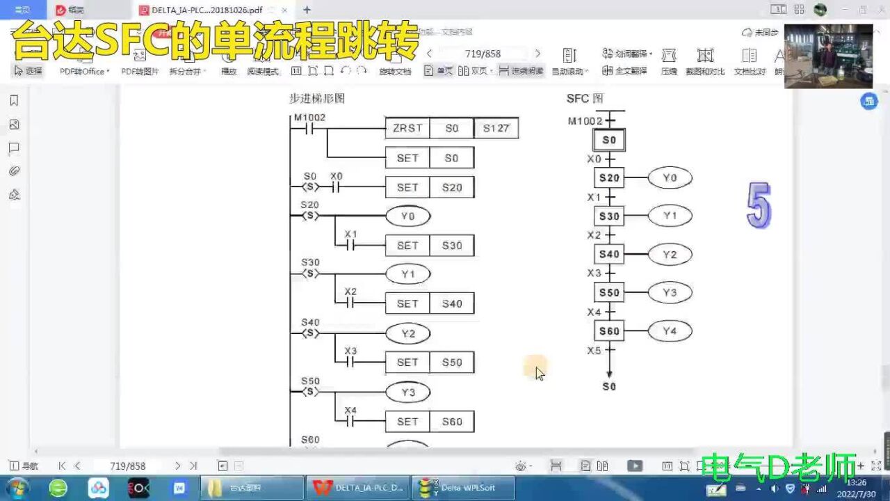 搞定台达SFC编程(5)单流程跳转