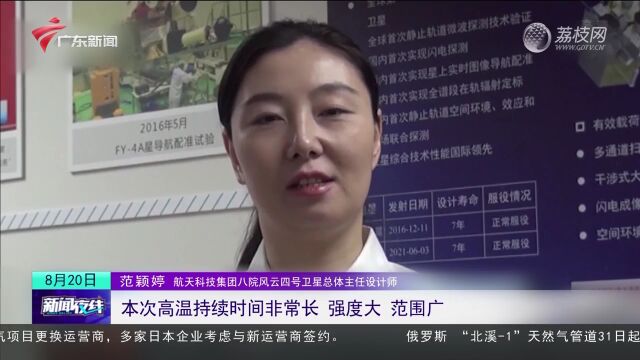 卫星看气象:多颗卫星齐上阵 实时监测全国高温地区