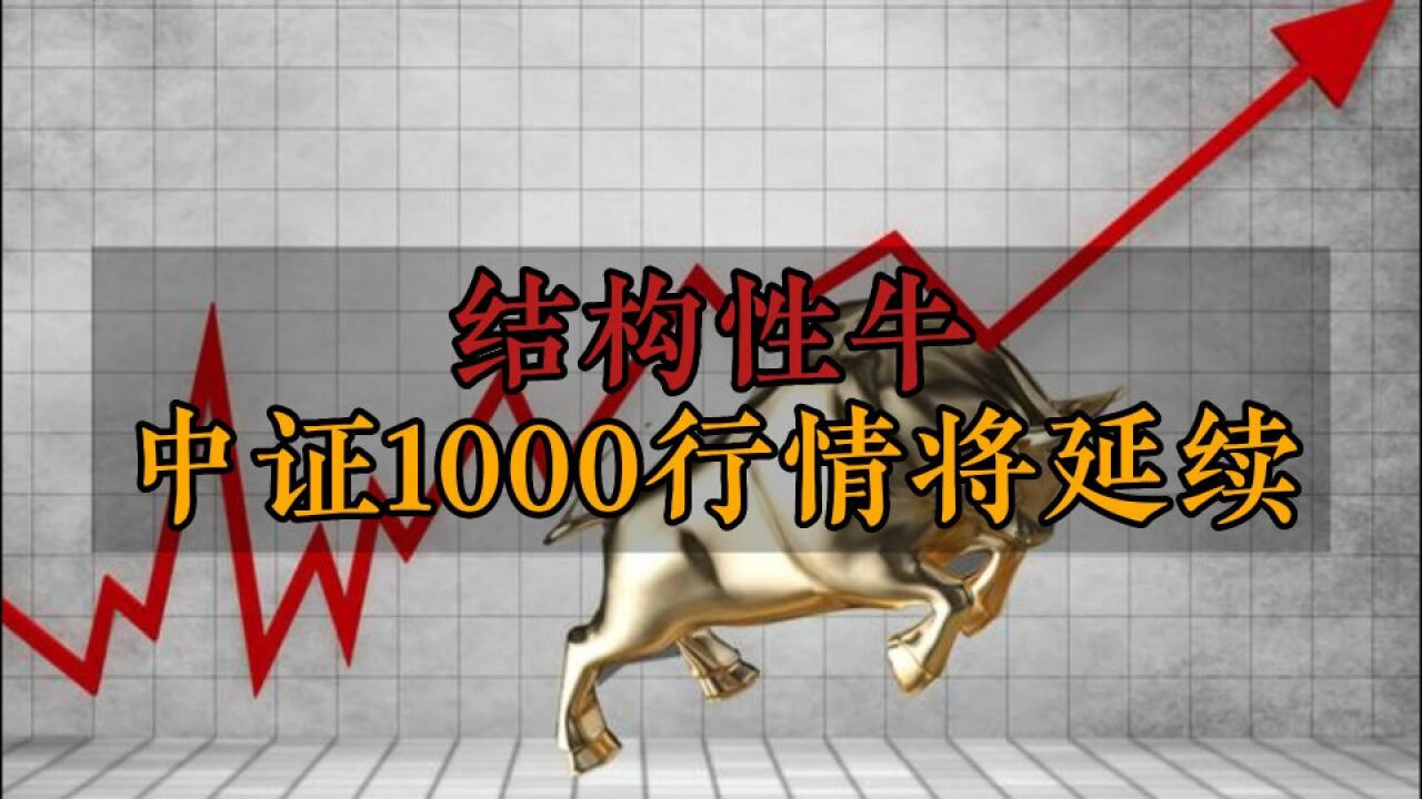 结构性牛,中证1000行情将延续!