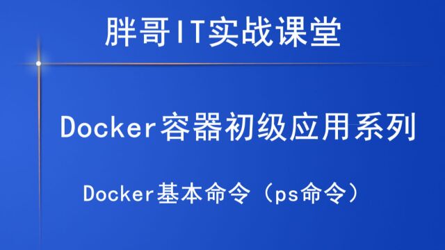 Docker基本命令(ps命令)中1