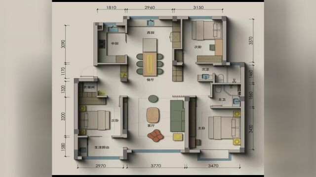 室内设计的绿色设计 3D效果图 CAD 3dmax家工装修建模 鸟瞰施工设计方案