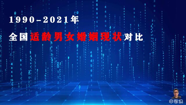 第33集|19902021年 全国适龄男女婚姻现状对比