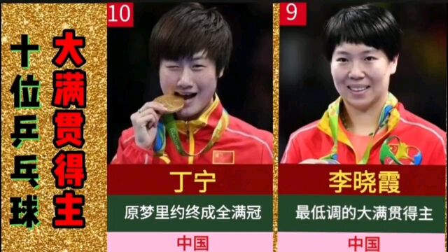 十位乒乓球大满贯得主,中国梦之队占了九位,你知道都是谁吗?