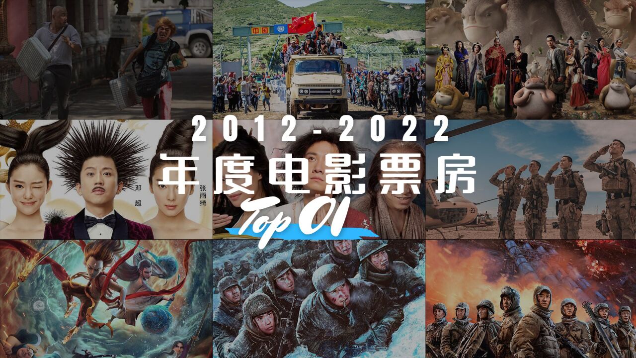 20122022这十年中国电影票房年度TOP1超燃混剪,你看过哪一部