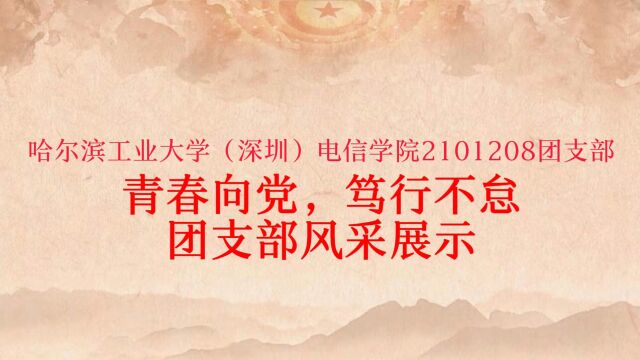 哈尔滨工业大学(深圳)电信学院2102108团支部风采展示